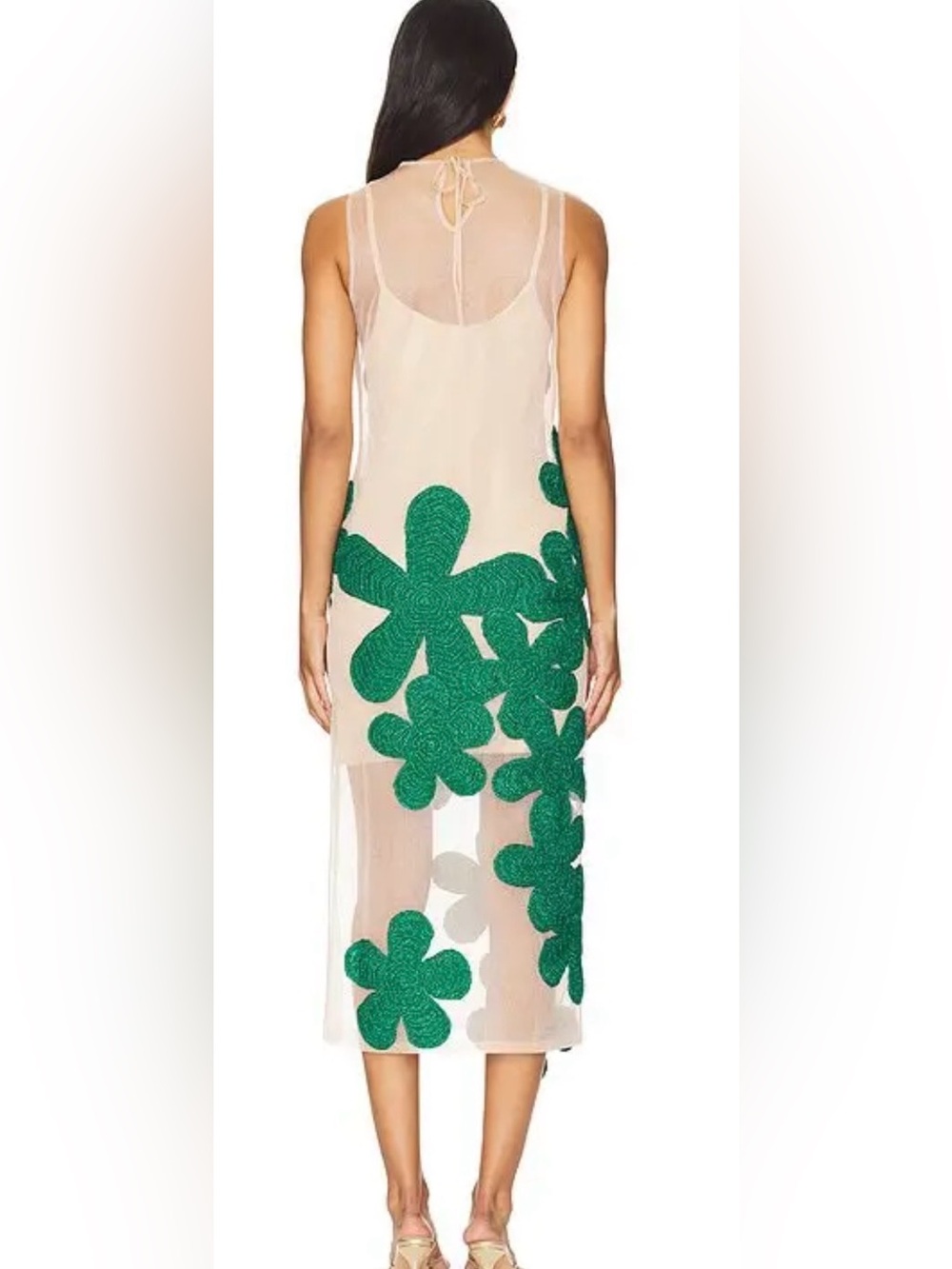 SIMONMILLER Hibiscus Crochet Dress in Gummy Green Medium - Picture 3 of 17